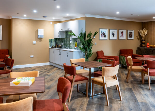 Living area in Mount Croft Care Home, Bromsgrove